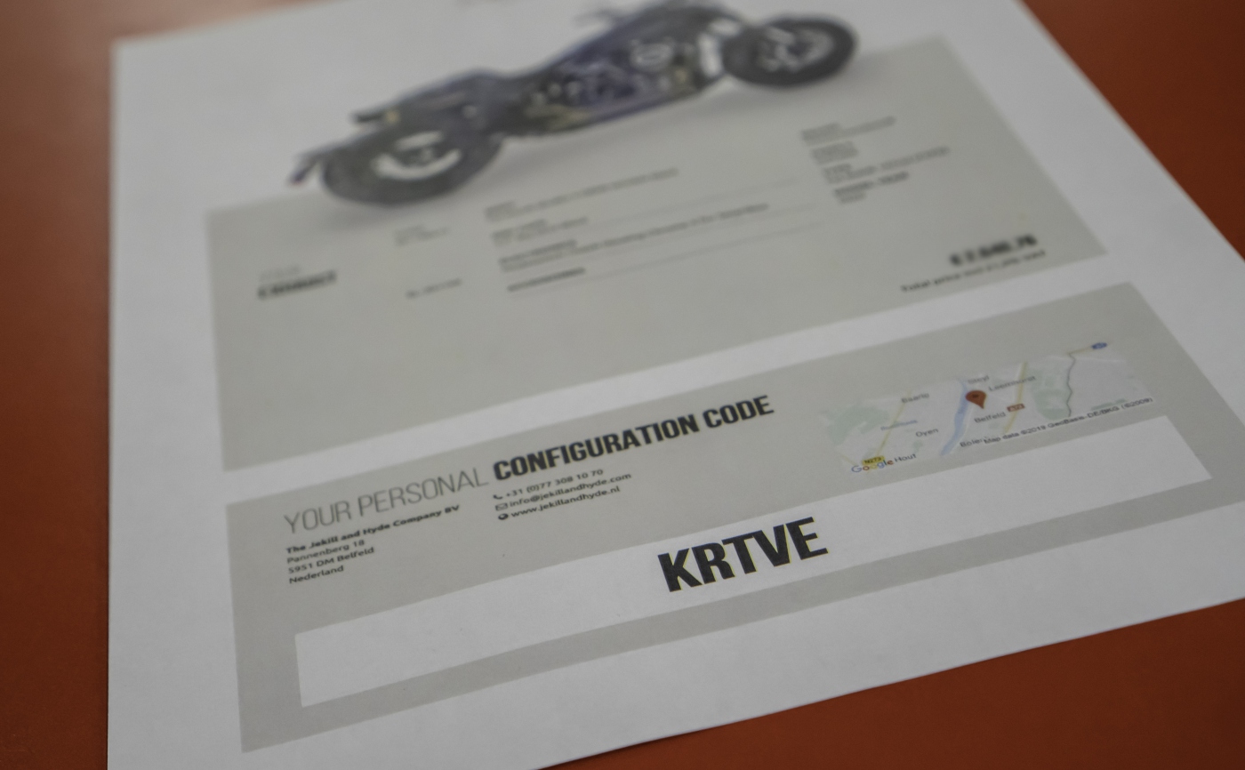 New configurator feature: Configuration code